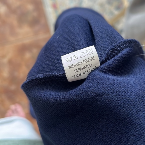 Owin Floral waist fit and flare 3-4 sleeve dress navy blue - Picture 11 of 11